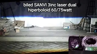 lampu headlamp biled laser sanvi 60/75watt,murah hibeamnya mantap! #biledprojector