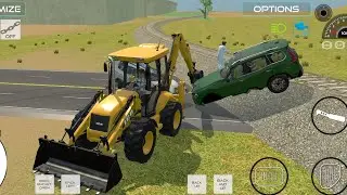 जेसीबी मशीन गाड़ी का एक्सीडेंट हो गया JCB machine gadi ka accident Ho Gaya #games #viral 