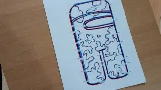 How to draw #GlitchEffect by using 3 pen  / easy trick