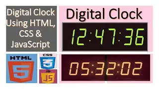 Creating A Digital Clock Using HTML, CSS & JS | Digital Clock In HTML, CSS & JS