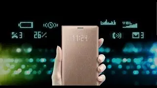 LED Flip Wallet (Galaxy Note 4) Gold