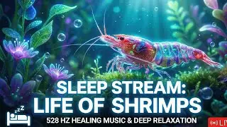 24/7 Deep Sleep: 528Hz Healing Music & Underwater Shrimp Life 🌊 Relaxing Ambience