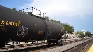 Two BNSF Freight Trains At Naperville Illinois  BNSF Chicago West Service