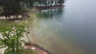 Flying over lake Lanier biggest lake in Georgia!