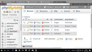 Insert Data into Database using AJAX jQuery PHP MySQLi in Hindi | CRUD using AJAX with CODE | 2018