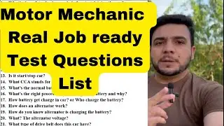 Motor mechanic job ready real test | Job ready program question list | Motor mechanic job ready