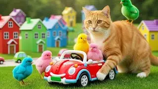 Catch Funny Chickens, Colorful Rainbow Hens, Adorable Cats & Ducks | Cute Animal Fun