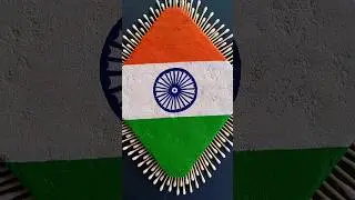 Unique India Flag Making With Sand 🟠⚪🟢 Bharat Desh #shorts #trending #viral