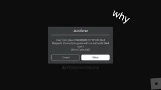 HTTP 400 (Bad Request) | Roblox