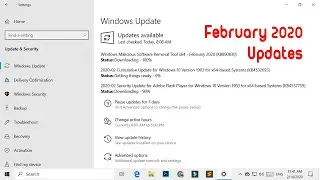 February 2020 Updates - Windows Malicious Software Removal Tool | KB890830, KB4537759 and KB4532693