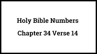 Holy Bible Numbers Chapter 34 Verse 14