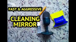 ASM | FAST MIRROR CLEANING WITH SPRAY BOTTLE AND SQUEEGEE | NO TALKING