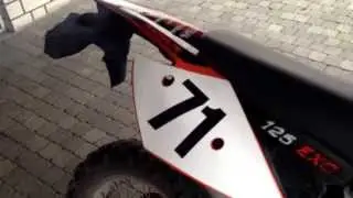 Ktm 125 Exc short Soundcheck. loud Exhaust