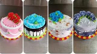 Multi design beautiful flower cake 