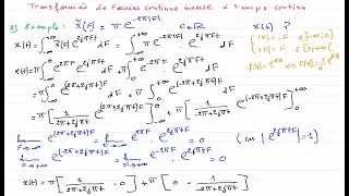 L'inverse de la transformée de Fourier continue à temps continu