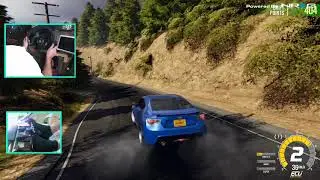 DRIFT21 новый трек можем ли мы дрифтовать на Touge!!! (руль - педали) игровая игра