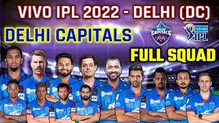 IPL 2022 - Delhi Capitals Full Squad | DC Team Probable Squad For IPL 2022 | IPL 2022 Mega Auction