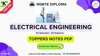 🔴 MSBTE Electrical Engineering FREE Books/Notes PDF | All Subjects &lsquo;K&rsquo; Scheme Free PDF ✅