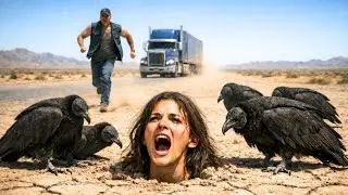 Caminhoneiro para ao ver mulher PRESA at&eacute; o pesco&ccedil;o&hellip; cercada por URUBUS e faz isso...
