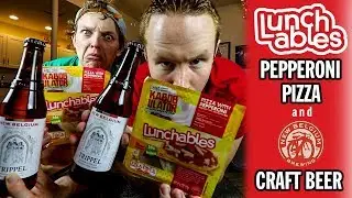 Lunchables Pepperoni Pizza and New Belgium's Trippel Belgian Style Ale