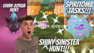 ✨NEW SHINY Sinistea and Shiny Zorua Hunt! Pokemon Go Halloween event LIVE!✨