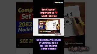 Class 10 Compulsory Math Chapter 1 Sets (समुह)Full Solutions 2082|SEE Board Exam 2026 Most Important