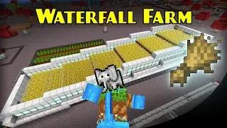 Пшеничная ферма &laquo;Водопад&raquo; | Обучающее видео Minecraft Bedrock Farm | MCPE XBOX PS SWITCH