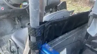 Modifying a rhino clone dust guard thats not wide enough for a BMS ranch pony/staillion