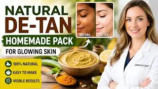 #1 Natural De-Tan Homemade Pack for Glowing Skin | DIY at Home #detanpack