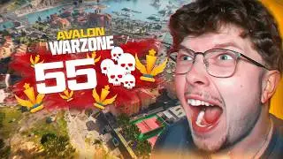 *NEW* 55 KILLS PR SOLO vs QUADS on WARZONE AVALON (Blackout 2)