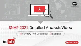 🔴 Анализ SNAP 2021 в прямом эфире с участием Прасада Саванта | IMS India