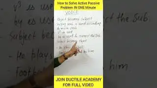 👉 STOP Memorizing ❌ Active&ndash;Passive in 60 Seconds 😱 | Magic Grammar Hack