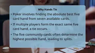 When Do Players Tie For A Poker Pot?