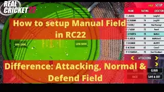 How to Setup Manual Field in Real Cricket 22 | RC22 Manual Field Setup