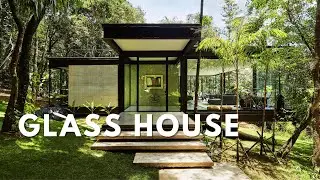 Glass House | Simple House Construction with Metal Structures and Extensive Glass Walls