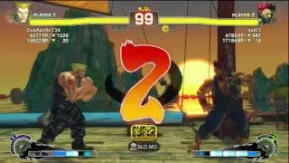 DueApollo134 (Guile) Vs. qal03 (Akuma)