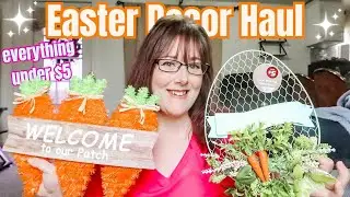 HUGE DOLLAR TREE EASTER DECOR SHOPPING HAUL 2024 // SPRING + EASTER HOME DECORATIONS
