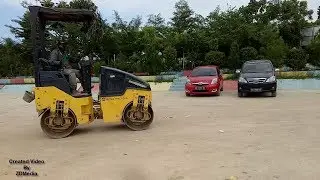 Amazing Video ! Tandem Roller Mini Bomag BW 100 AD Working For Road Construction