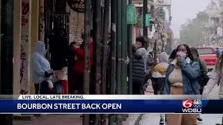 Bourbon Street reopens after Mardi Gras COVID-19 closures