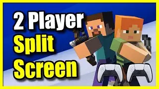 Как играть в Minecraft на PS5 или PS4 с разделённым экраном для двух игроков (простой способ)