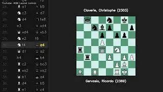 Волжский гамбит Gervasio Ricardo 2369 vs Claverie Christophe 2303
