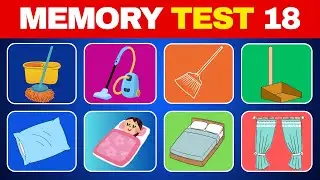 VISUAL MEMORY TEST | 20 New Smart Questions About Household Items
