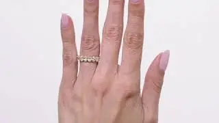 Mark Broumand 4.42ct Oval Cut Diamond Eternity Band in 18k Yellow Gold
