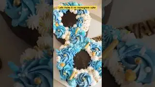 #monogramcake #chocolatetrufflecake #trufflecake #youtubeshorts #cakedesignidea #punehomebakers