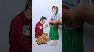 A beautiful connection of father and baby 💗 #shorts #drawing #deepmeaningpictures #animatedstory