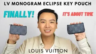 IT'S ABOUT TIME! New Louis Vuitton Monogram Eclipse Reverse Key Pouch |Review/Unboxing/Comparison