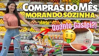 COMPRAS DO MÊS MORANDO SOZINHA ASSAÍ ATACADISTA 🛒❤️ | QUANTO GASTEI?! 🤑