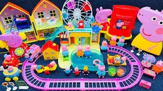16-Minute Satisfying Unboxing: Peppa Pig Pool and Railway Train Toy Set ASMR | Toy Review