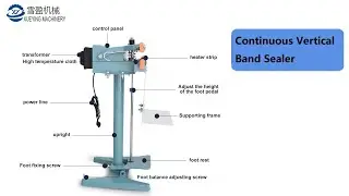 Semi Automatic Vertical Style Foot Pedal Film Plastic Bag Impulse Heat Band Sealer