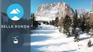 Piz Seteur gongola | Sella Ronda, Italy | Piste View